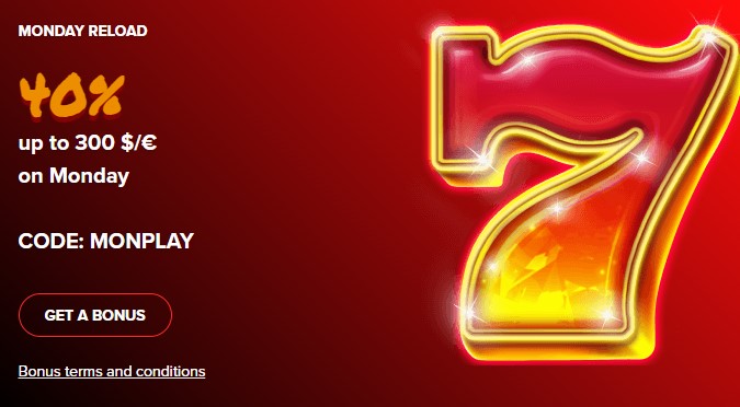 Arlekin Casino Monday Reload Bonus