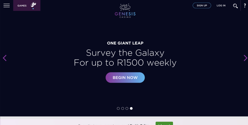 Genesis casino South African bonus