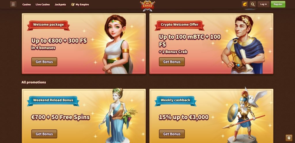 MyEmpire Casino Promotions