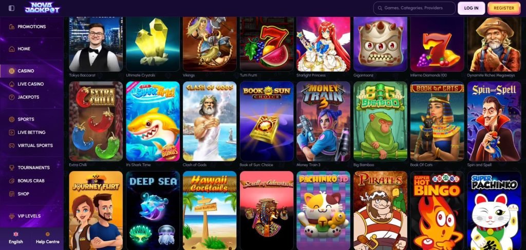 NovaJackPot Casino Games