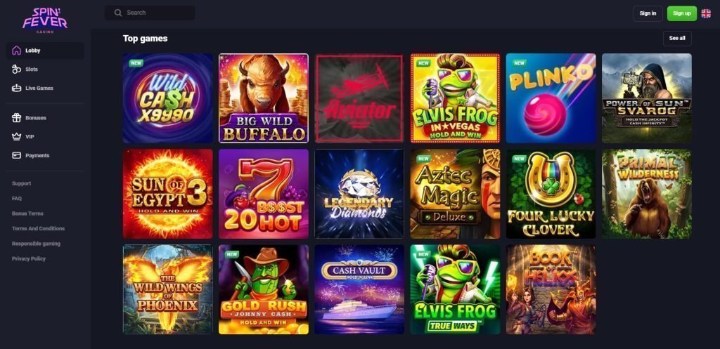 Spinfever Casino Games